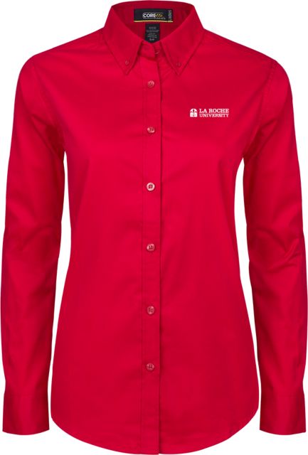 La Roche Womens Twill Button Down Long Sleeve  La Roche University Institutional - ONLINE ONLY
