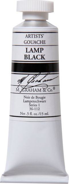 M. Graham Lamp Black 0.5 oz (15 ml) Artists Gouache