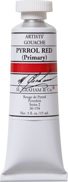 M. Graham Pyrrol Red 0.5 oz (15 ml) Artists Gouache