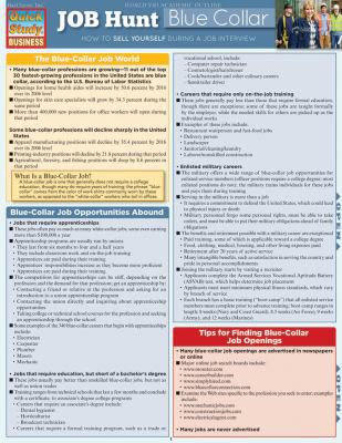 JOB HUNT BLUE COLLAR